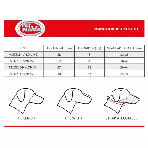 Aqua Nova MUZZLE-NYLON-M
