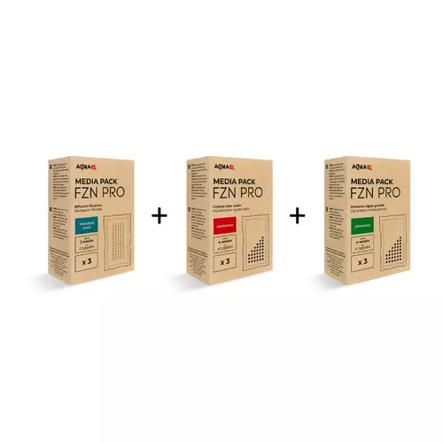 Aquael zestaw wk�ad�w FZN PRO MEDIA PACK - STANDARD WOOL/CARBON/PHOSMAX