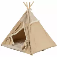 Boho Tipi, legowisko zamknięte, dla psa/kota, beż, 55x65x55cm