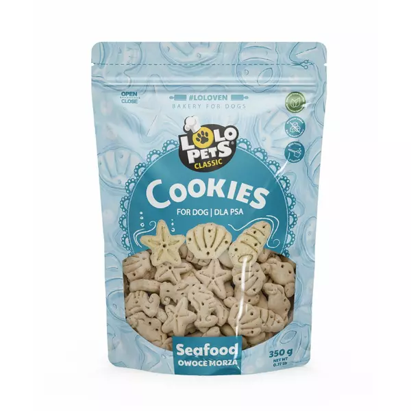 CIASTKA DLA PSA OWOCE MORZA W FOLII DOYPACK 350g