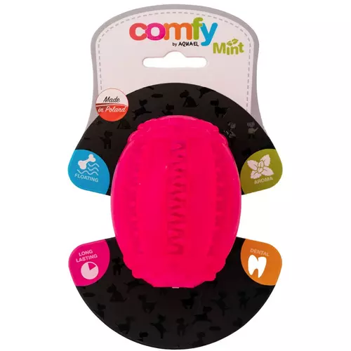 Comfy Zab. Dental Rugby Mint 8x6,5cm Róż