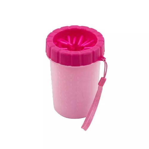 Czy�cik do �ap, dla psa, r�owy, materia� silikon+PP, rozmiar M