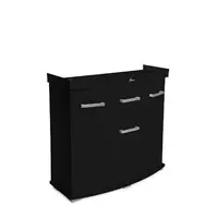 Diversa Szafka 80x35x75cm AP SOLID profilowana - czarna