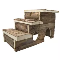 Domek pod schodami dla gryzoni, drewniany, 29x18x18cm