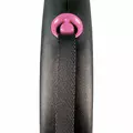 FLEXI Smycz automatyczna dla psa Black Design M ta�ma 5 m kol. r�owy