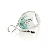 FLEXI Smycz Glam Splash Ocean, M TA�MA 5m, bia�a