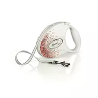 FLEXI Smycz Glam Splash Orient, M TA�MA 5 m, bia�a