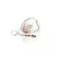 FLEXI  Smycz Glam Splash Orient, S Ta�ma 3 m, bia�a