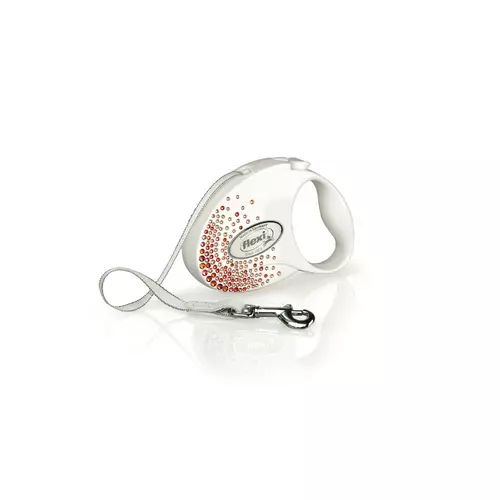FLEXI  Smycz Glam Splash Orient, S Ta�ma 3 m, bia�a