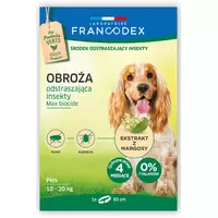 FRANCODEX PL Obroża odstraszająca insekty dla psów od 10 do 20kg, 60cm