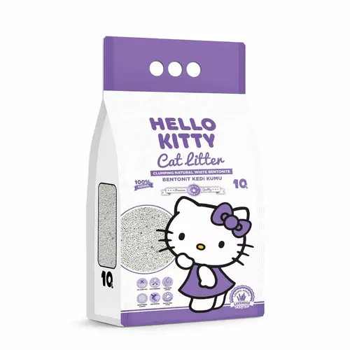 Hello Kitty, �wirek bentonit dla kota, lawendowy 10l