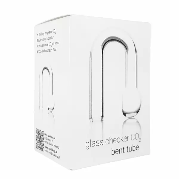 Indykator szklany CO2 Qualdrop bent tube