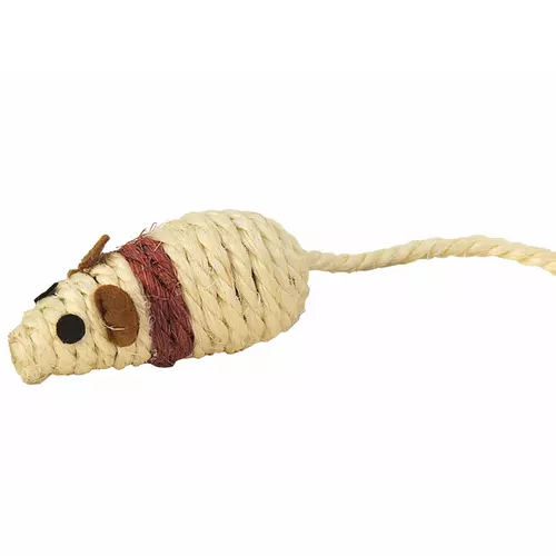 K057 myszka sizal 7cm be�owa