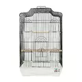Klatka dla ptak�w, czarno-bia�a, wym. 46.8x35.5x71.5cm