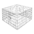 Kojec dla psa z progiem, M light - 8 paneli 76 x 61cm