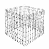 Kojec dla psa z progiem, XL light - 8 paneli 107 x 61cm
