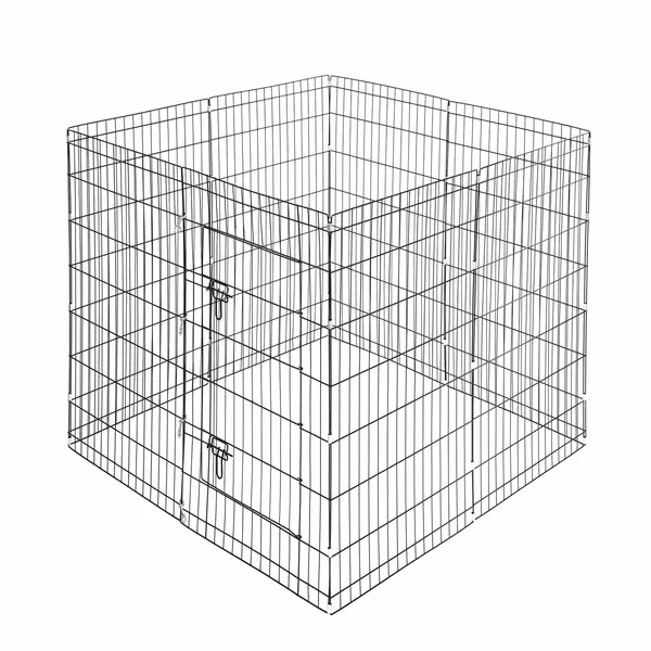 Kojec dla psa z progiem, XL light - 8 paneli 107 x 61cm