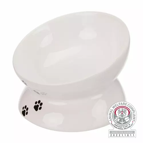 Miska ceramiczna, cat, 0.15l/o 13cm, bia�a