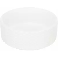 Miska ceramiczna, dla psa/kota, biała, 0.4l/? 13cm