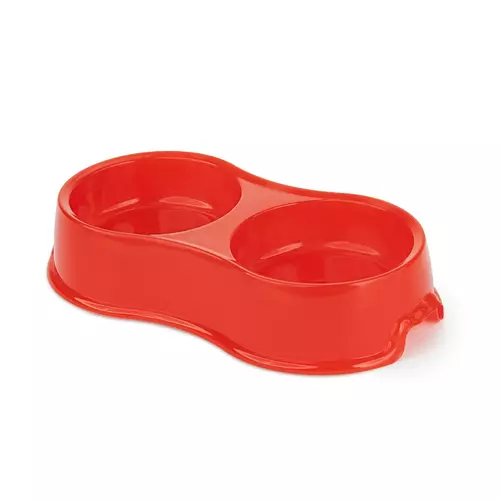 Miska plastik.podw.2x0.16l czerwona