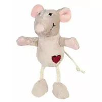 Mysz pluszowa, 11cm, beżowa
