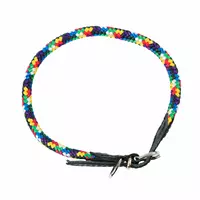 Obro�a dla psa, z klamr�, sznurek, 8mm/40cm multikolor