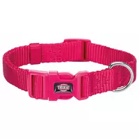 Obroża Premium, S: 25-40cm/15mm, fuksja