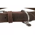 Obro�a Rustic z grubej sk�ry, S-M: 34-40cm/25mm, ciemnobr�zowa