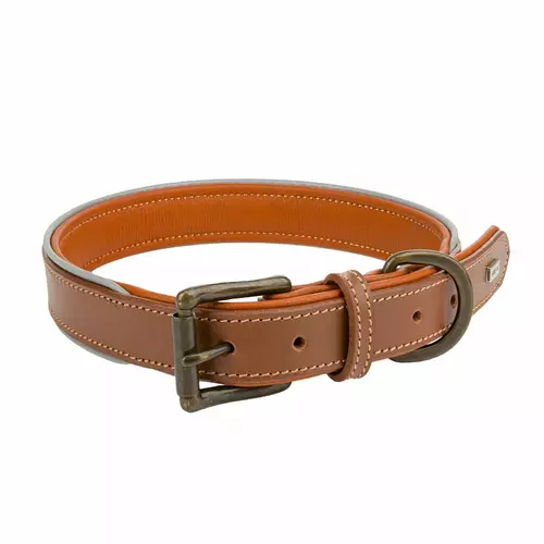 Obro�a sk�rzana, L: 53-63cm/30mm, ciemny be�