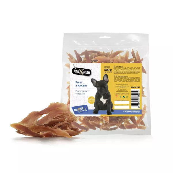 Pausesnack przysmak dla psa, filety z kaczki 500g