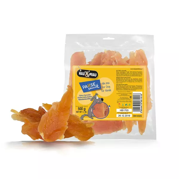 Pausesnack przysmak dla psa, filety z kurczaka 500g
