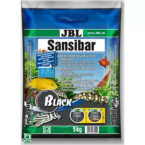 Piasek JBL Sansibar DARK BLACK 0.2-0.5mm [5kg] - czarny