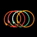 Pier�cie� z lamp� b�yskow� USB, M-L: 45cm/o 7mm, pomara�czowy