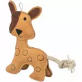 Pies stoj�cy, dla psa, sk�rzany, 25cm, br�zowy