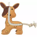 Pies stoj�cy, dla psa, sk�rzany, 25cm, br�zowy