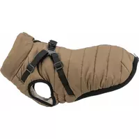 Pirou, płaszczyk zimowy z szelkami, dla psa, piaskowy, M: 45cm