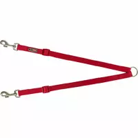Premium, rozdzielacz, do smyczy, taśma, czerwony, M-L: 40-70cm/20mm