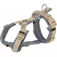 Premium trekking, szelki, dla psa, piaskowe/grafit, M-L: 62-74cm/25mm