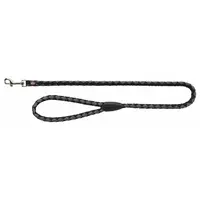 Smycz CAVO, S-XL, 1 m/o 12mm, czarno/srebrna