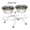 Stojak Z Miskami 0,45l Chromowany