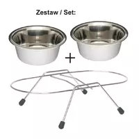 Stojak Z Miskami 0,45l Chromowany