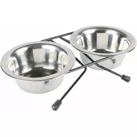 STOJAK Z MISKAMI 2x0.2l