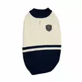 Sweter, dla psa, be�owo- granatowy, rozmiar M, 40