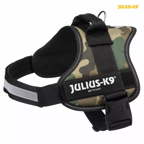 Szelki Julius-K9, 0/M-L: 58-76cm,kamufla�