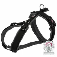 Szelki trekkingowe Premium, M: 53-64cm/20mm, czarne/grafitowe