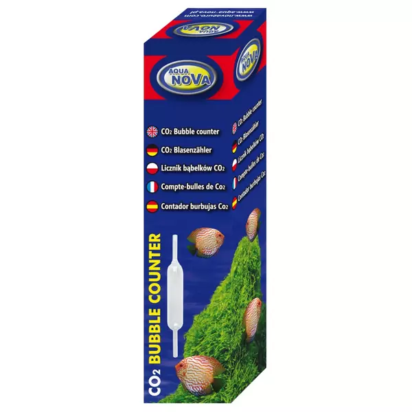Szklany licznik b�belk�w CO2 Aqua Nova + przyssawki
