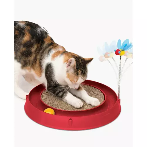 Tor Catit Playn Scratch z drapakiem, 4x36x39,5cm, czerwony
