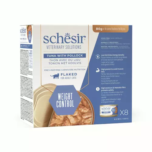 Veterinary Solutions Weight Control tu�czyk i mintaj bulion 8x80g