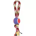 Zolux Zabawka sznurowa dla psa z pi�k� tenisow�, uchwyt 40cm